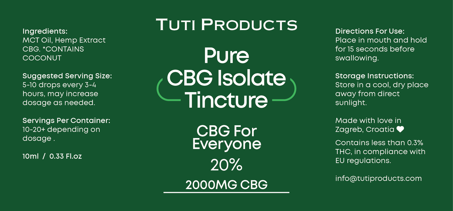 Pure CBG 2000mg Tincture