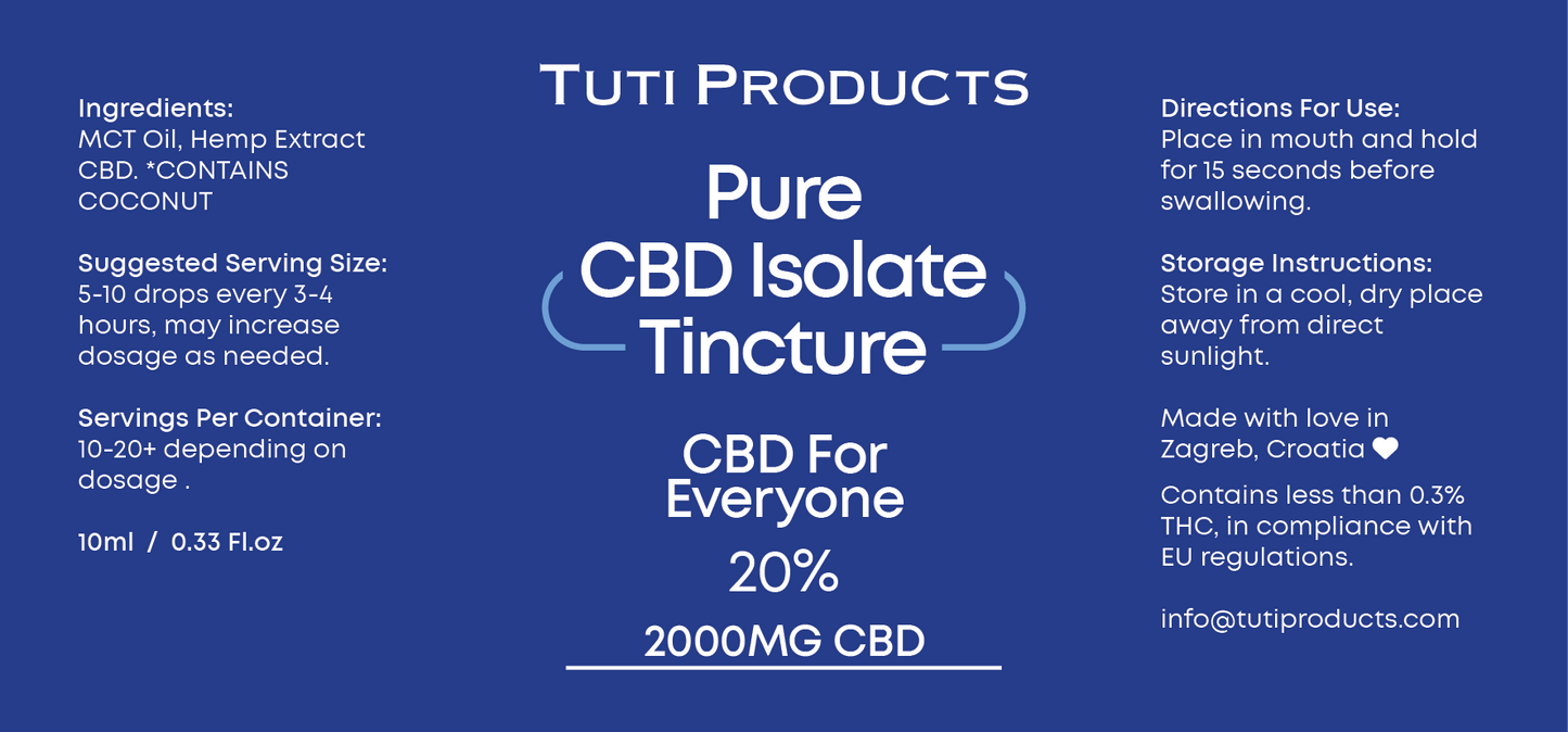 Pure CBD 2000mg Tincture